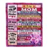 To My Mom Blanket From Son Wood Thank You My Angelic, Mother Day Blanket, Personalized Blanket For Mom