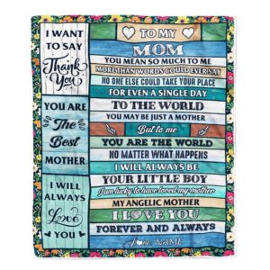 To My Mom Blanket From Son Wood&hellip;