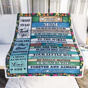 To My Mom Blanket From Son Wood&hellip;