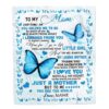 To My Mom Blanket From Daughter Son Butterfly I Am Forever Grateful Mom, Mother Day Blanket, Personalized Blanket For Mom