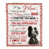 To My Mom Blanket From Son Wood Thank You My Angelic, Mother Day Blanket, Personalized Blanket For Mom