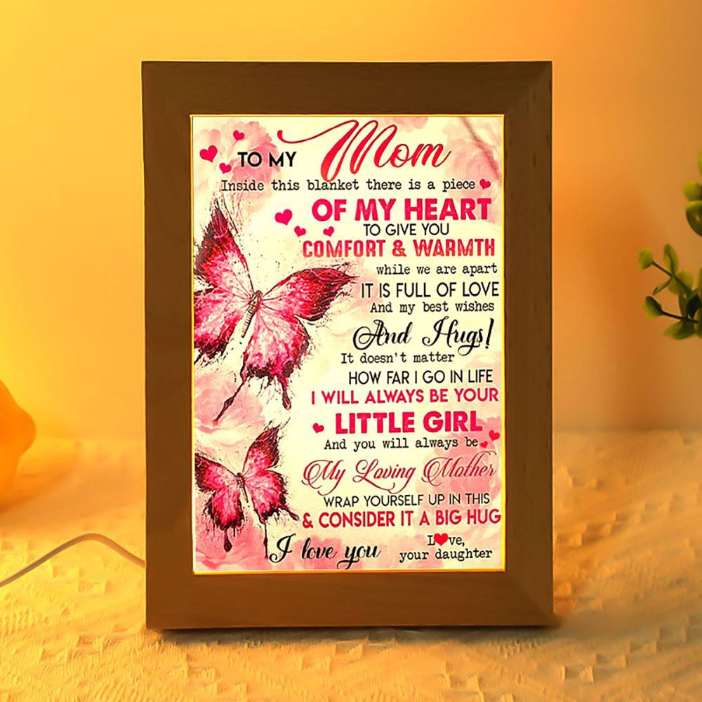 To My Mom Butterfly Mother’s Day Frame Lamp, Picture Frame Light, Frame Lamp, Mother’s Day Gifts