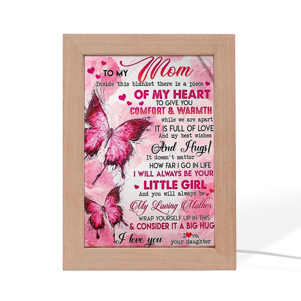 To My Mom Butterfly Mother’s Day Frame Lamp, Picture Frame Light, Frame Lamp, Mother’s Day Gifts