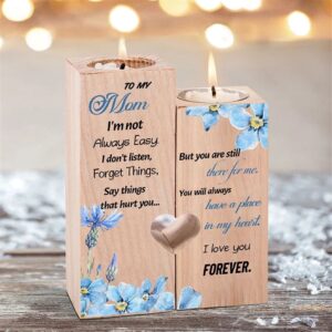 To My Mom Flower Heart Candle Holders,&hellip;