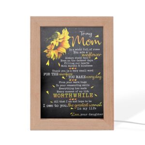 To My Mom From Daughter Frame Lamps,&hellip;