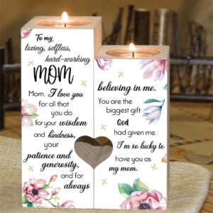 To My Mom Heart Candle Holders, You&hellip;