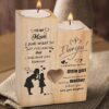 To My Mom, I Am Always With You, Wooden Candlestick, Mothers Day Candle