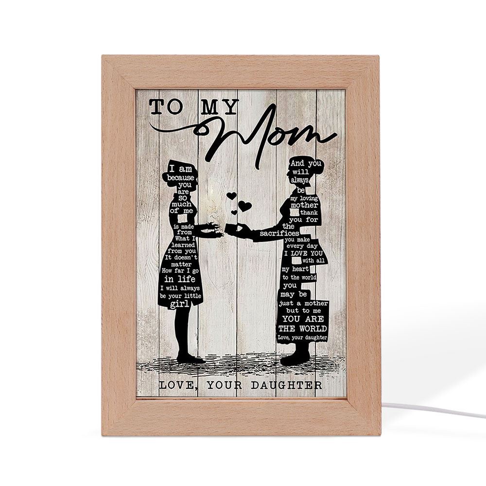 To My Mom I Lerned From You Portrait Frame Lamp, Picture Frame Light, Frame Lamp, Mother’s Day Gifts