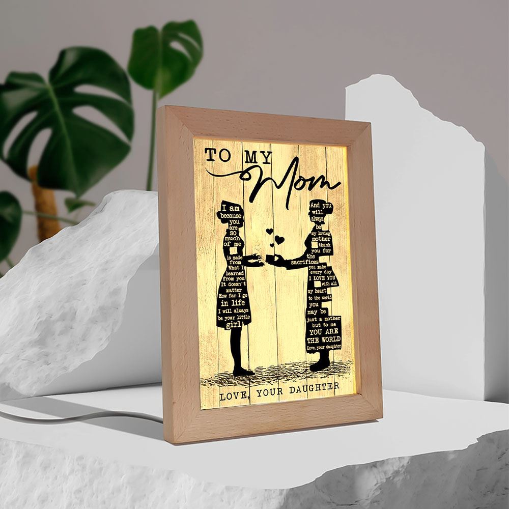 To My Mom I Lerned From You Portrait Frame Lamp, Picture Frame Light, Frame Lamp, Mother’s Day Gifts