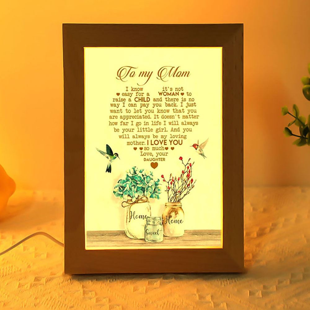 To My Mom I Love You Frame Lamp, Picture Frame Light, Frame Lamp, Mother’s Day Gifts