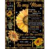 To My Mom I Love You My Sunshine World Mothers Day Gift Ideas From Daughter Wooden Blanket, Blankets For Mothers Day