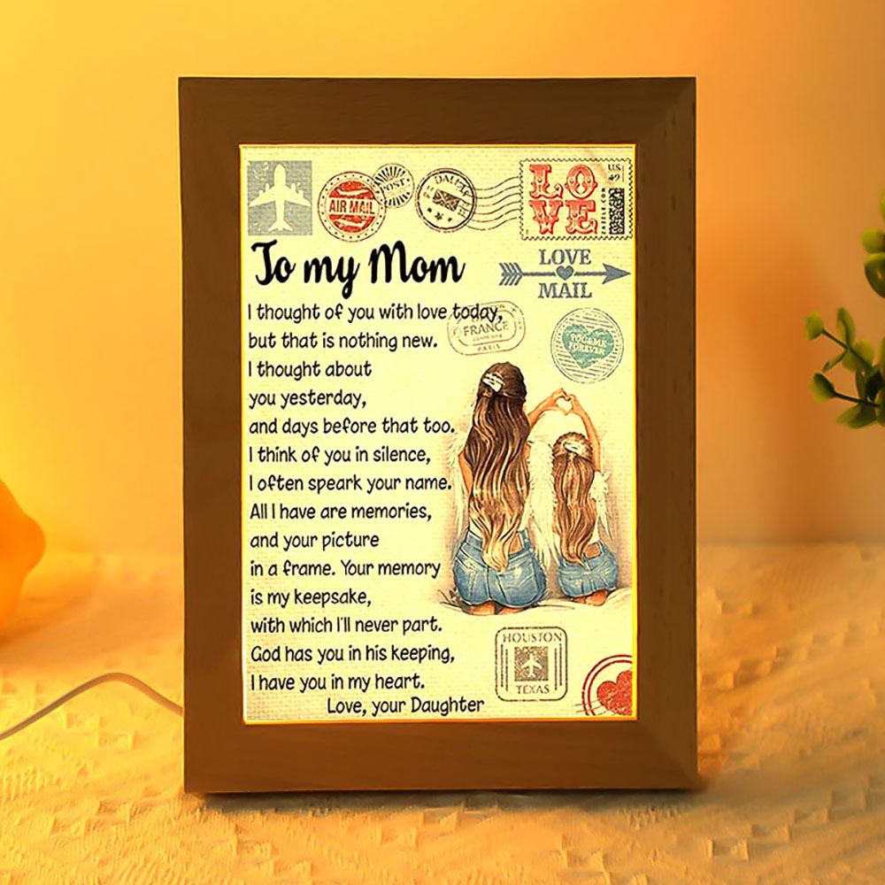 To My Mom I Thought Of You Mother’s Day Frame Lamp, Picture Frame Light, Frame Lamp, Mother’s Day Gifts