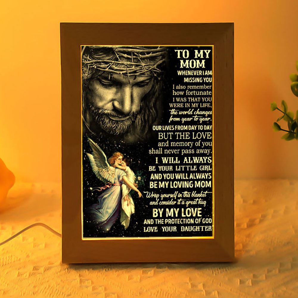 To My Mom Iam Missing You Frame Lamp, Picture Frame Light, Frame Lamp, Mother’s Day Gifts