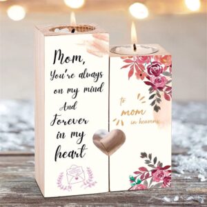 To My Mom In Heaven Heart Candle&hellip;