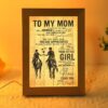 To My Mom Love From Daughter Mother’s Day Frame Lamp, Picture Frame Light, Frame Lamp, Mother’s Day Gifts
