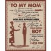 To My Mom Not Easy Woman Raise A Child You Are Appreciated I Love You Mothers Day Gift From Daughter Lion Black Blanket, Blankets For Mothers Day