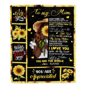 To My Mom Sunflower Blanket From Daughter&hellip;