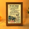 To My Mommy Happy Mother’S Day Frame Lamp, Picture Frame Light, Frame Lamp, Mother’s Day Gifts