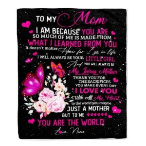 To My Mom from Daughter Blanket Butterfly&hellip;