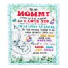 To My Mommy Blanket From Baby Name First Time Mom Elephant Sunflower I May Just Be A Bump Happy, Mother Day Blanket, Personalized Blanket For Mom