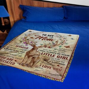 To My Mommy Blanket From Kids Raise A Child Deer Butterflies Florals Blanket Blankets For Mothers Day 3 s8bzvy.jpg