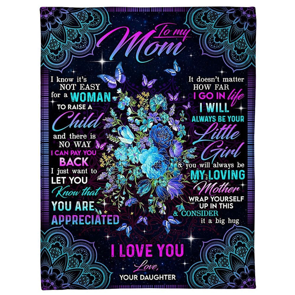 To My Mommy Blanket From Son Daughter Mandala To Raise A Child Blanket, Blankets For Mothers Day To My Mommy Blanket From Son Daughter Mandala To Raise A Child Blanket, Blankets For Mothers Day