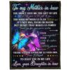 To My Mother-In-Law Blanket Butterflies Thanks For Raising The Man Blanket, Blankets For Mothers Day