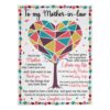 To My Mother-In-Law Blanket Colorful Tree For The Things You Have Done Blanket, Blankets For Mothers Day
