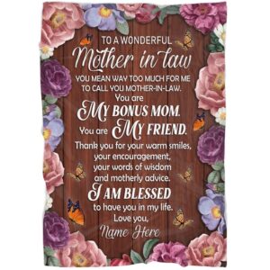 To My Mother-In-Law Blanket Flower Butterflies You&hellip;