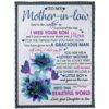 To My Mother-In-Law Blanket Infinity Symbol Vintage Butterflies Blanket, Blankets For Mothers Day