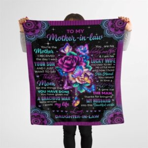 To My Mother In Law Blanket Mandala Design Flower And Butterflies Blanket Blankets For Mothers Day 3 cj565s.jpg