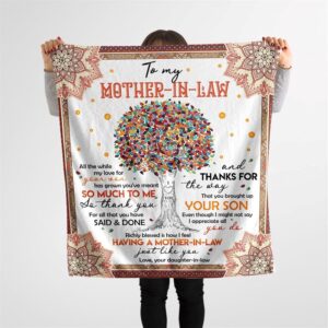 To My Mother-In-Law Blanket Mandala Tree My&hellip;