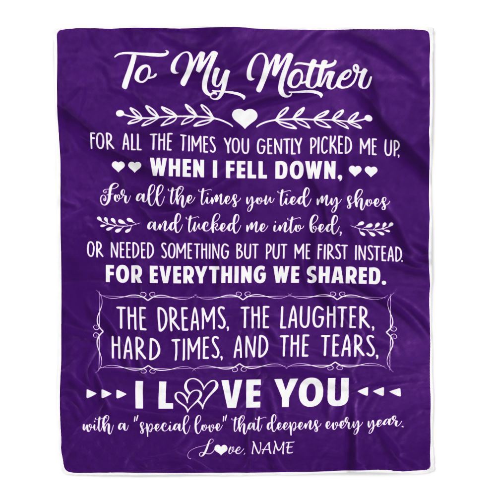 To My Mother Blanket From Daughter Son I Love You With A Special Love, Mother Day Blanket, Personalized Blanket For Mom