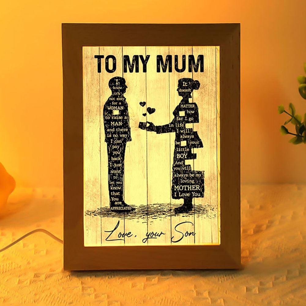 To My Mum Frame Lamp, Picture Frame Light, Frame Lamp, Mother’s Day Gifts