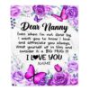 To My Nanny Blanket From Kids Bear I Love You, Mother Day Blanket, Personalized Blanket For Mom To My Nanny Blanket From Kids Bear I Love You, Mother Day Blanket, Personalized Blanket For Mom