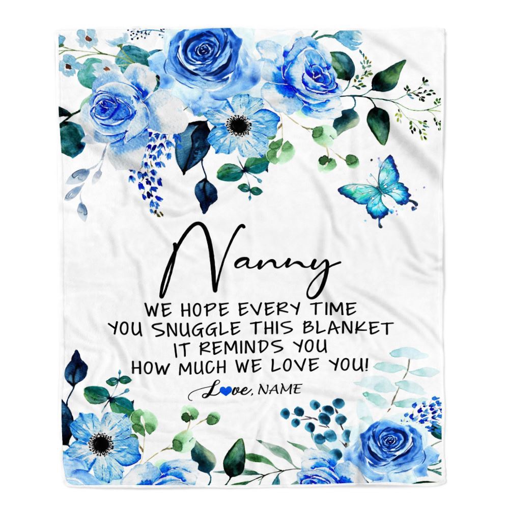 To My Nanny Blanket From Kids Floral How Much We Love You, Mother Day Blanket, Personalized Blanket For Mom To My Nanny Blanket From Kids Floral How Much We Love You, Mother Day Blanket, Personalized Blanket For Mom