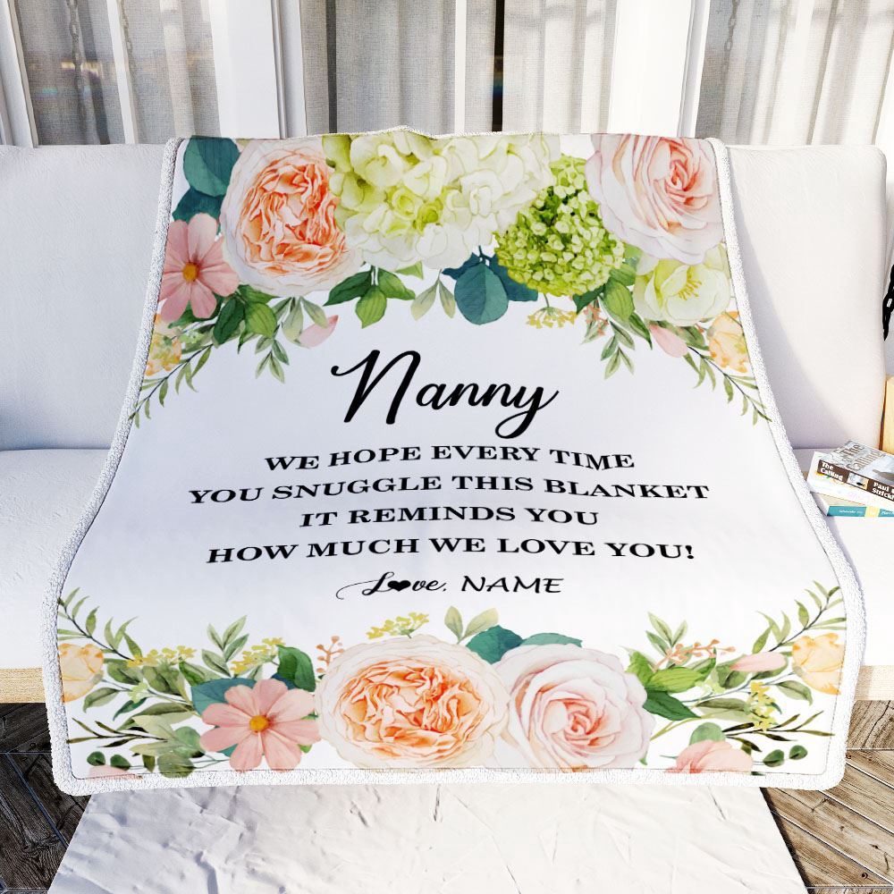 To My Nanny Blanket From Kids How Much We Love You, Mother Day Blanket, Personalized Blanket For Mom To My Nanny Blanket From Kids How Much We Love You, Mother Day Blanket, Personalized Blanket For Mom