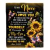To My Nonna Blanket From Granddaughter Grandson Bear I Love You, Mother Day Blanket, Personalized Blanket For Mom