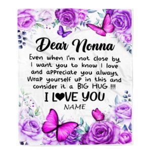 To My Nonna Blanket From Granddaughter Grandson&hellip;
