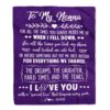 To My Oma Blanket From Granddaughter Grandson Bear I Love You, Mother Day Blanket, Personalized Blanket For Mom