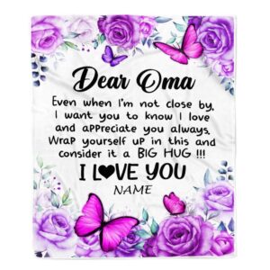 To My Oma Blanket From Granddaughter Grandson&hellip;