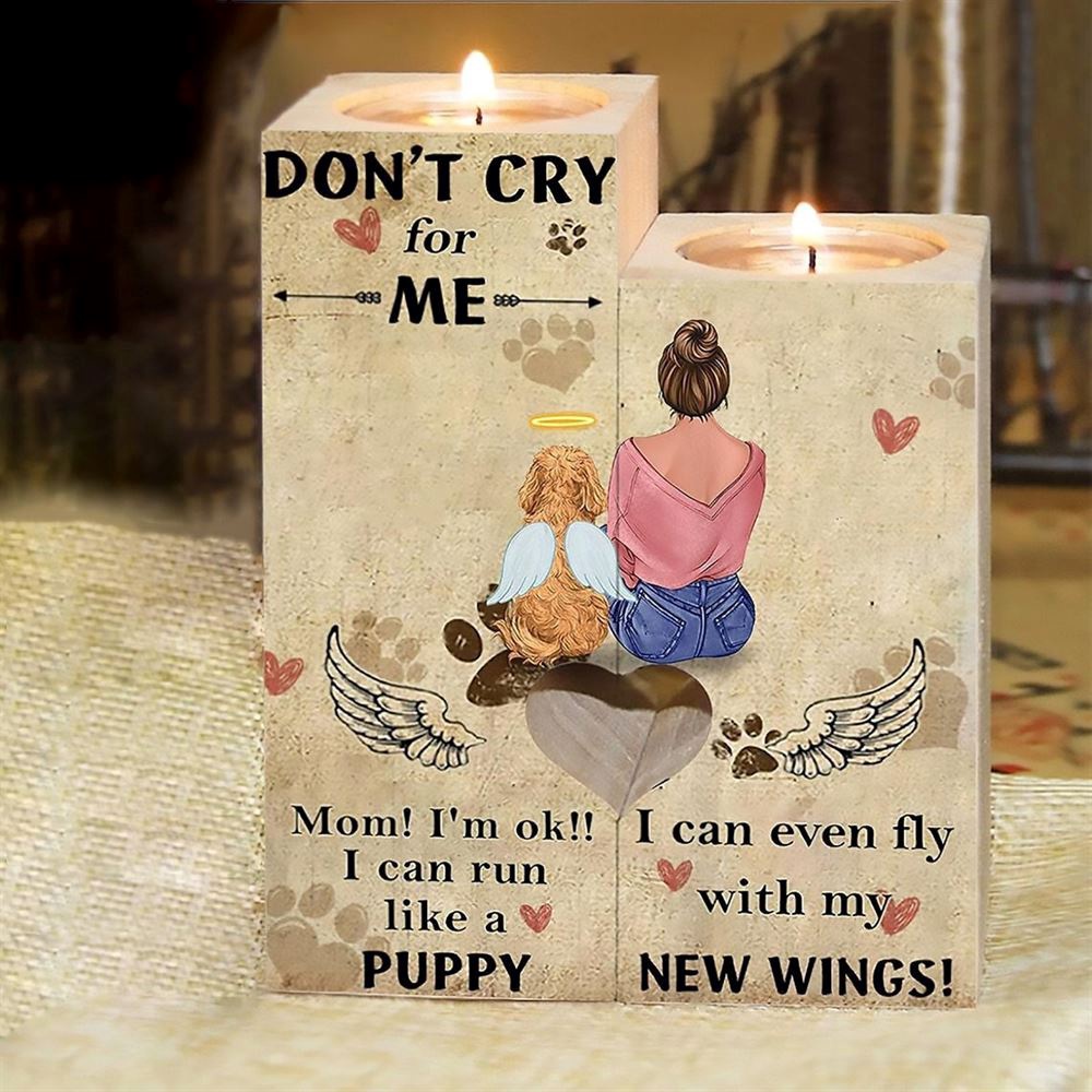 To My Pet, Don’T Cry For Me Heart Candle Holders, Mothers Day Candle To My Pet, Don’T Cry For Me Heart Candle Holders, Mothers Day Candle