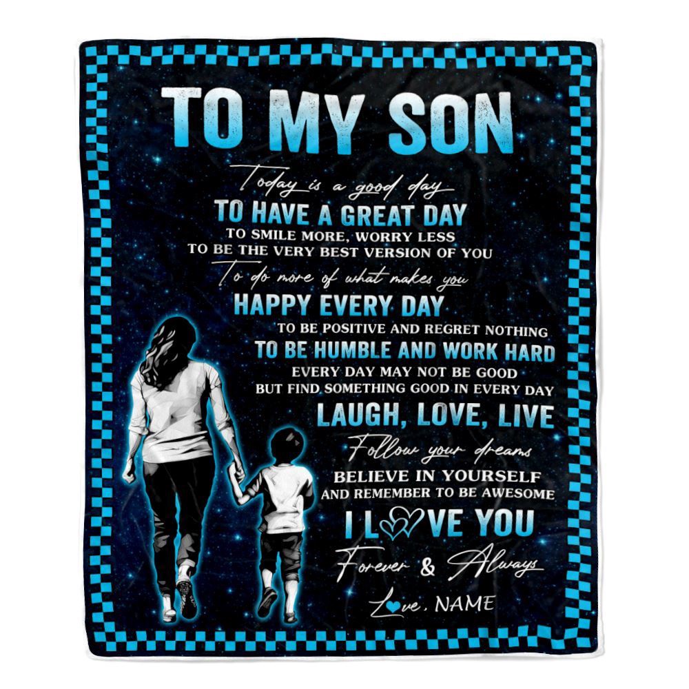 To My Son Blanket From Mom Dad Mother Every Day Laugh Love Live, Mother Day Blanket, Personalized Blanket For Mom To My Son Blanket From Mom Dad Mother Every Day Laugh Love Live, Mother Day Blanket, Personalized Blanket For Mom
