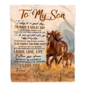 To My Son Horse Blanket From Mom&hellip;