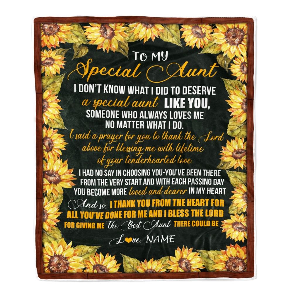 To My Special Aunt Blanket from Niece Nephew Thank you, Mother Day Blanket, Personalized Blanket For Mom To My Special Aunt Blanket from Niece Nephew Thank you, Mother Day Blanket, Personalized Blanket For Mom