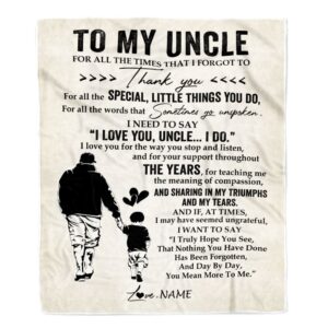 To My Uncle Blanket From Nephew For&hellip;