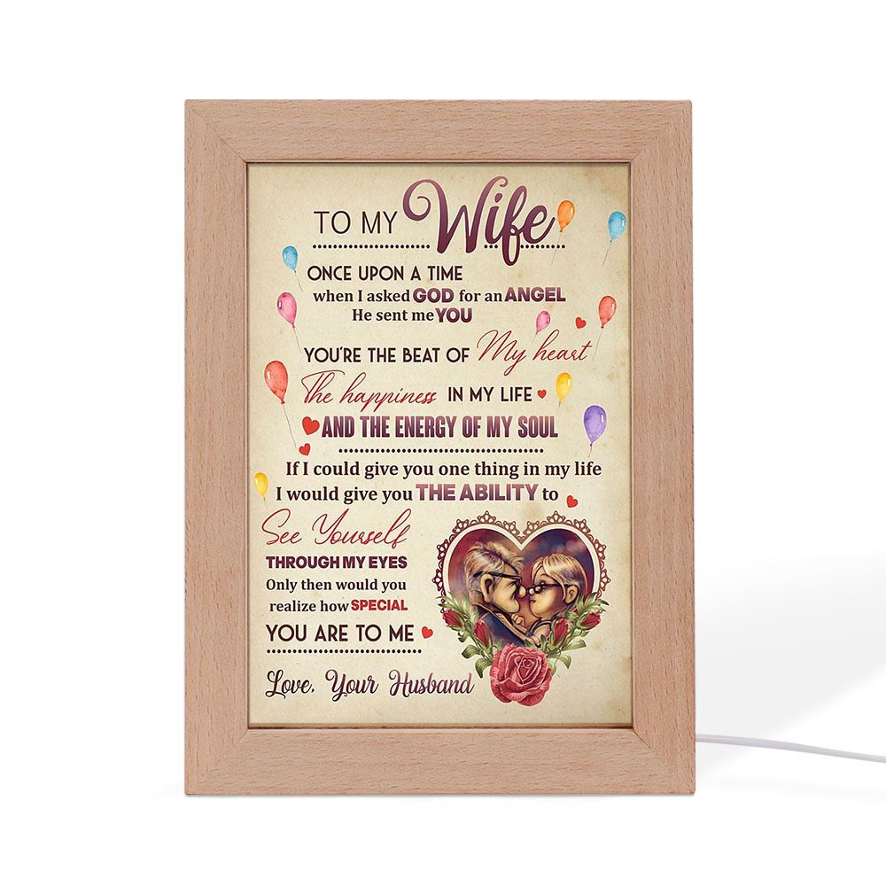 To My Wife Frame Lamp, Picture Frame Light, Frame Lamp, Mother’s Day Gifts