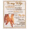 To My Wife I Love You Forever And Always Deer Blankets White Plush Fleece Blanket, Blankets For Mothers Day