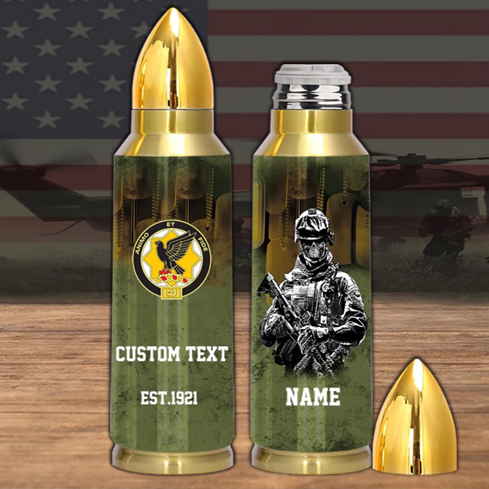 Veteran Army Bullet Tumbler Armored Division 1st Squadron 6th Cavalry, Army Tumbler, Bullet Tumbler, Military Tumbler, Personalized Tumbler