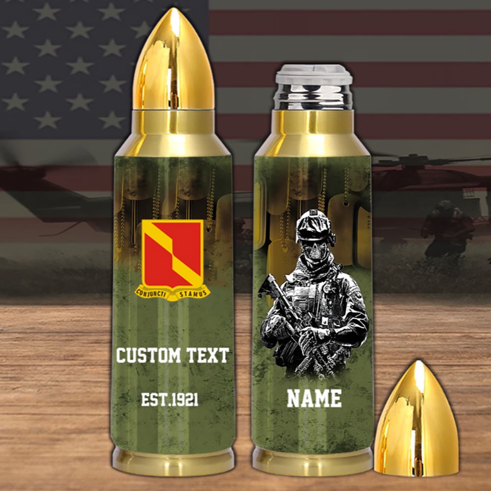 Veteran Army Bullet Tumbler Armored Division 4th Battalion 27th Field, Army Tumbler, Bullet Tumbler, Military Tumbler, Personalized Tumbler